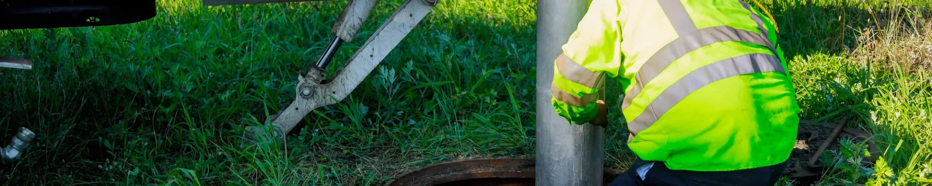RW Septic Services technician on site